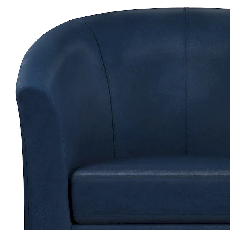 Modern Tub Accent Chair with Upholstered Seat and Wooden Legs