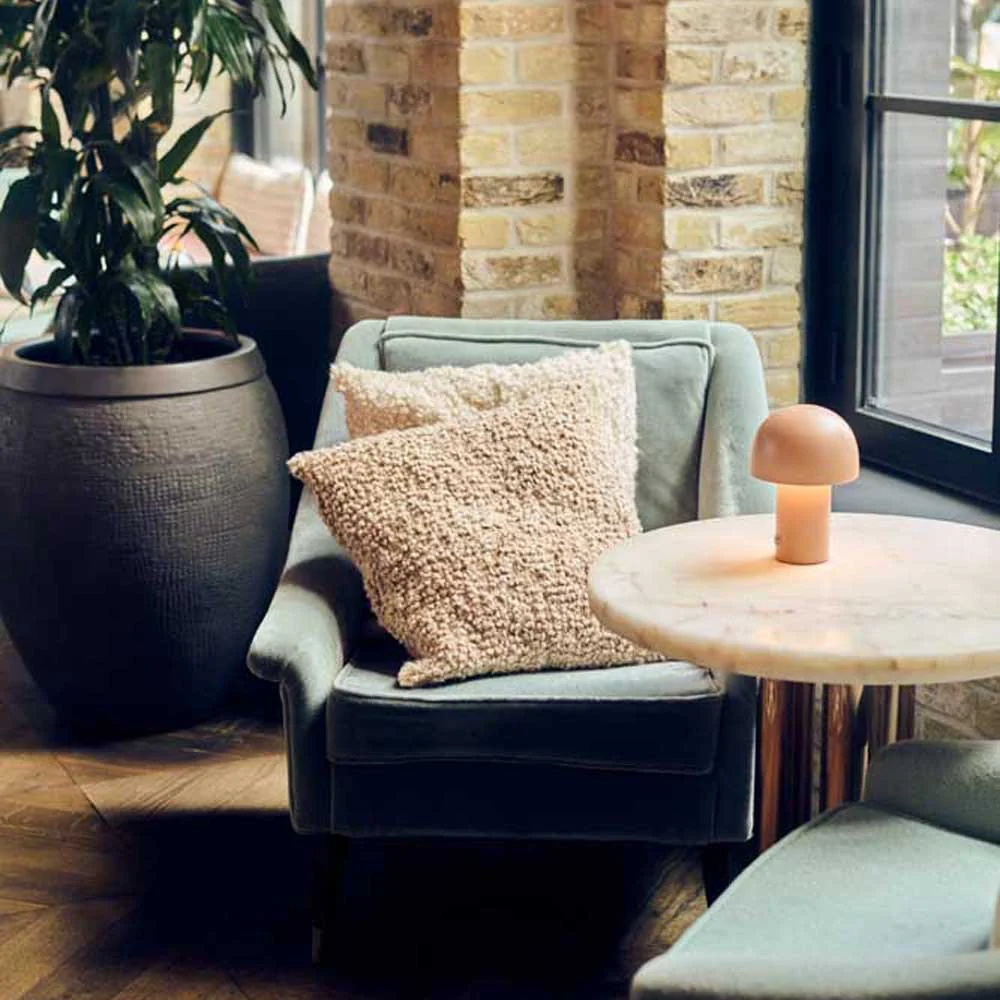 Maud Boucle Cushion, Taupe