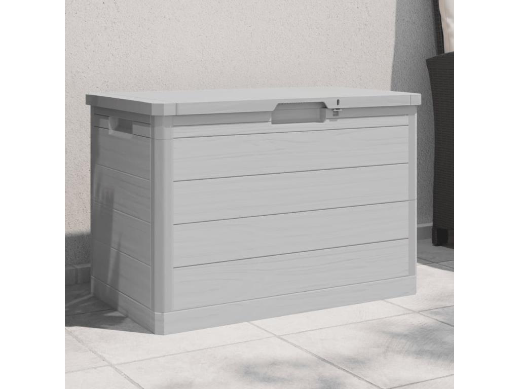 Baúl para cojines polipropileno gris 77,5x44,5x53 cm