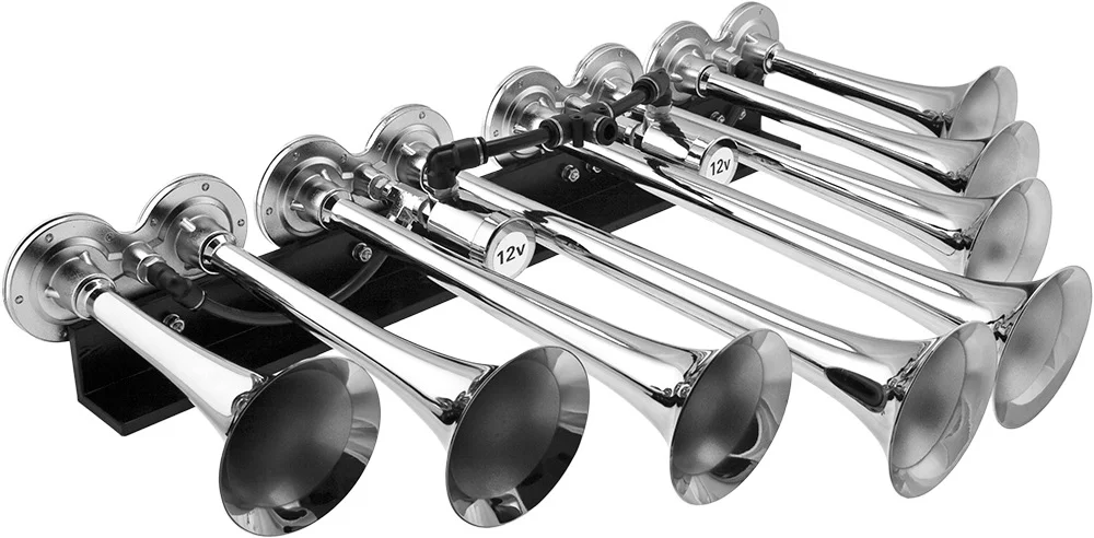 Vixen Horns OCTOPOD Train Horn Kit for Trucks/Car/Semi. Complete Onboard System- 200psi Air Compressor, 3 Gallon Tank, 8 Trumpets. Super Loud dB. Fits Vehicles like Pickup/Jeep/RV 12v VXO8330/8124XC - Image 2