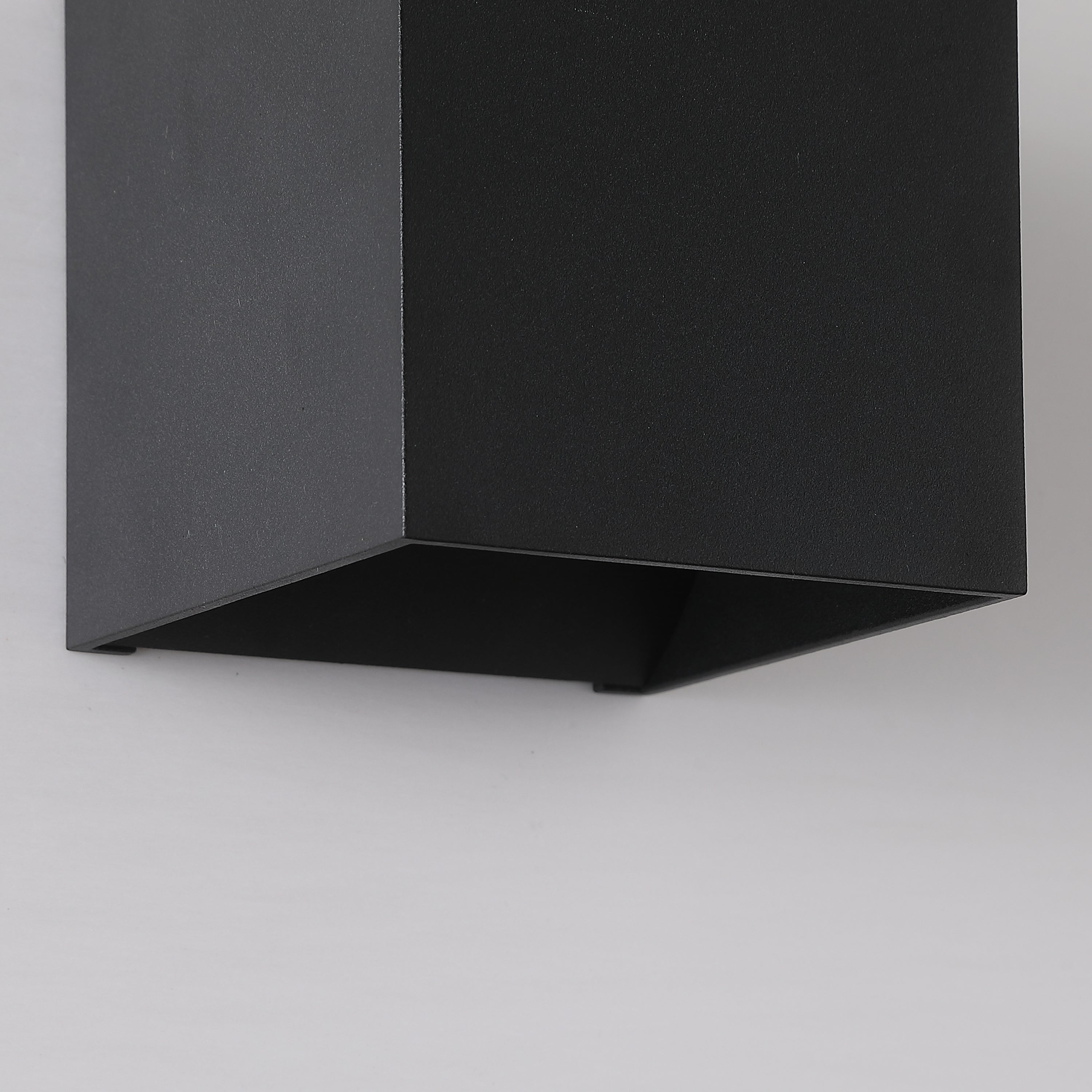 Searchlight Wall Wandlamp Vierkant - H 9,7 cm - Zwart