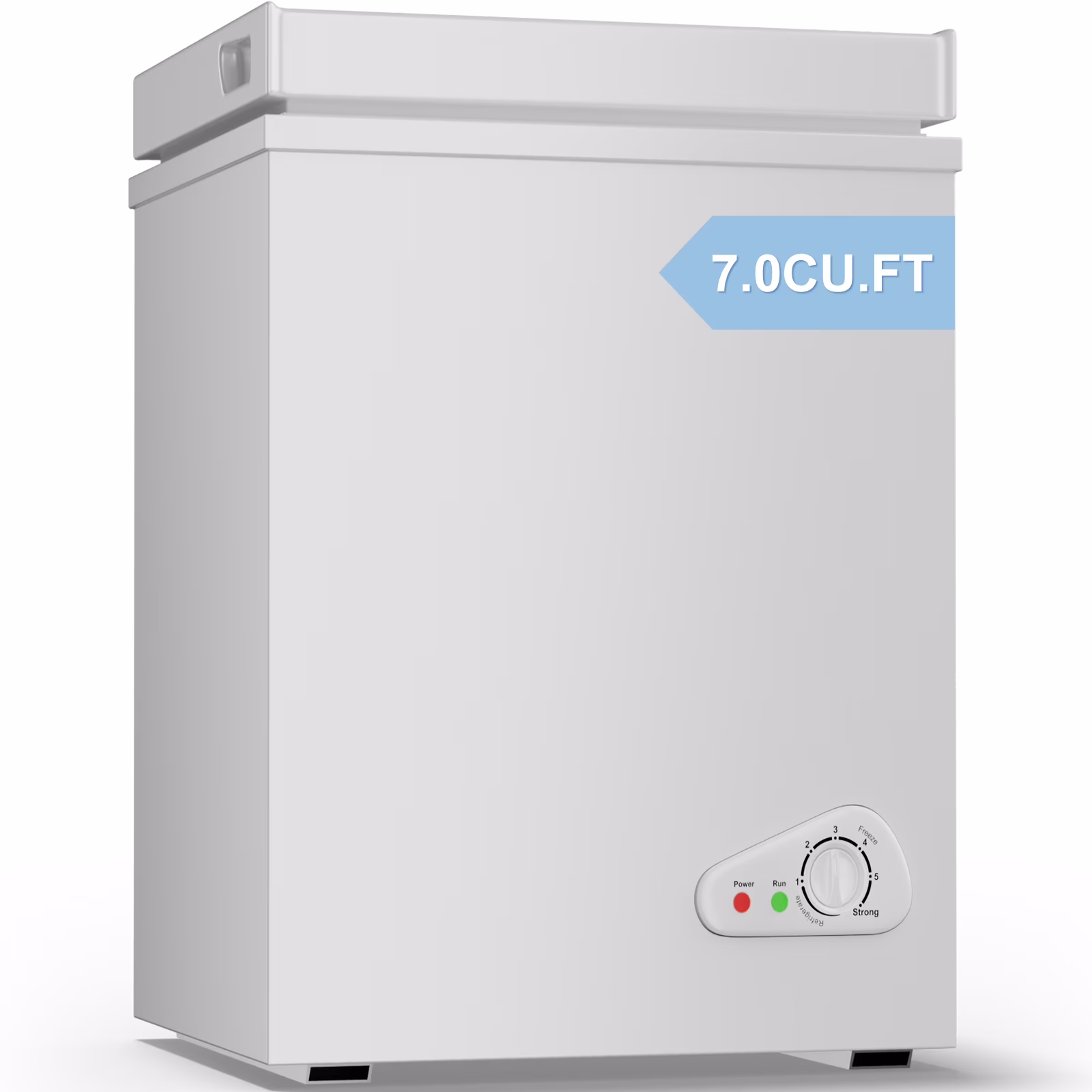 TABU Chest Freezer,3.5 Cu ft Deep Freezer,Garage Ready,Top Open Door,Black