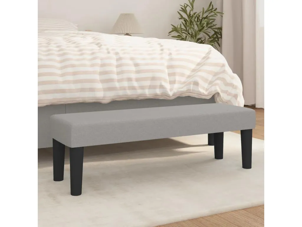 Banco gris claro 100x30x30 cm en tela resistente hbc3614490