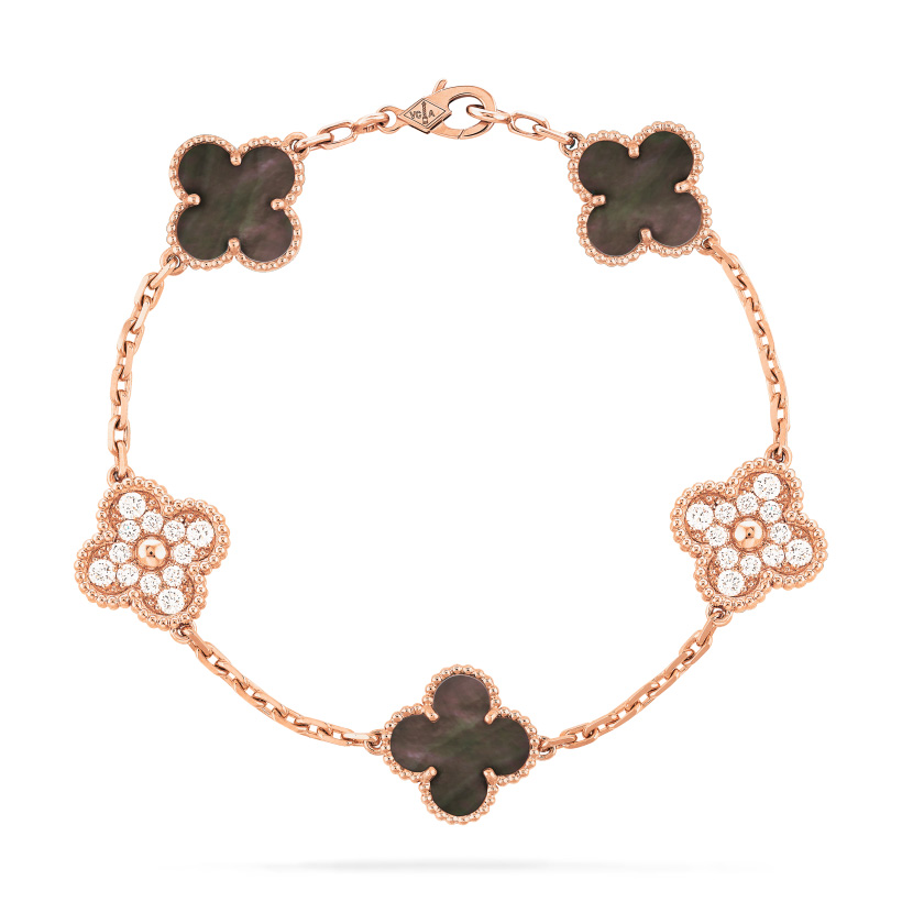 Replicate Vintage Alhambra bracelet, 5 motifs(1:1 replica) - Original Replica Club
