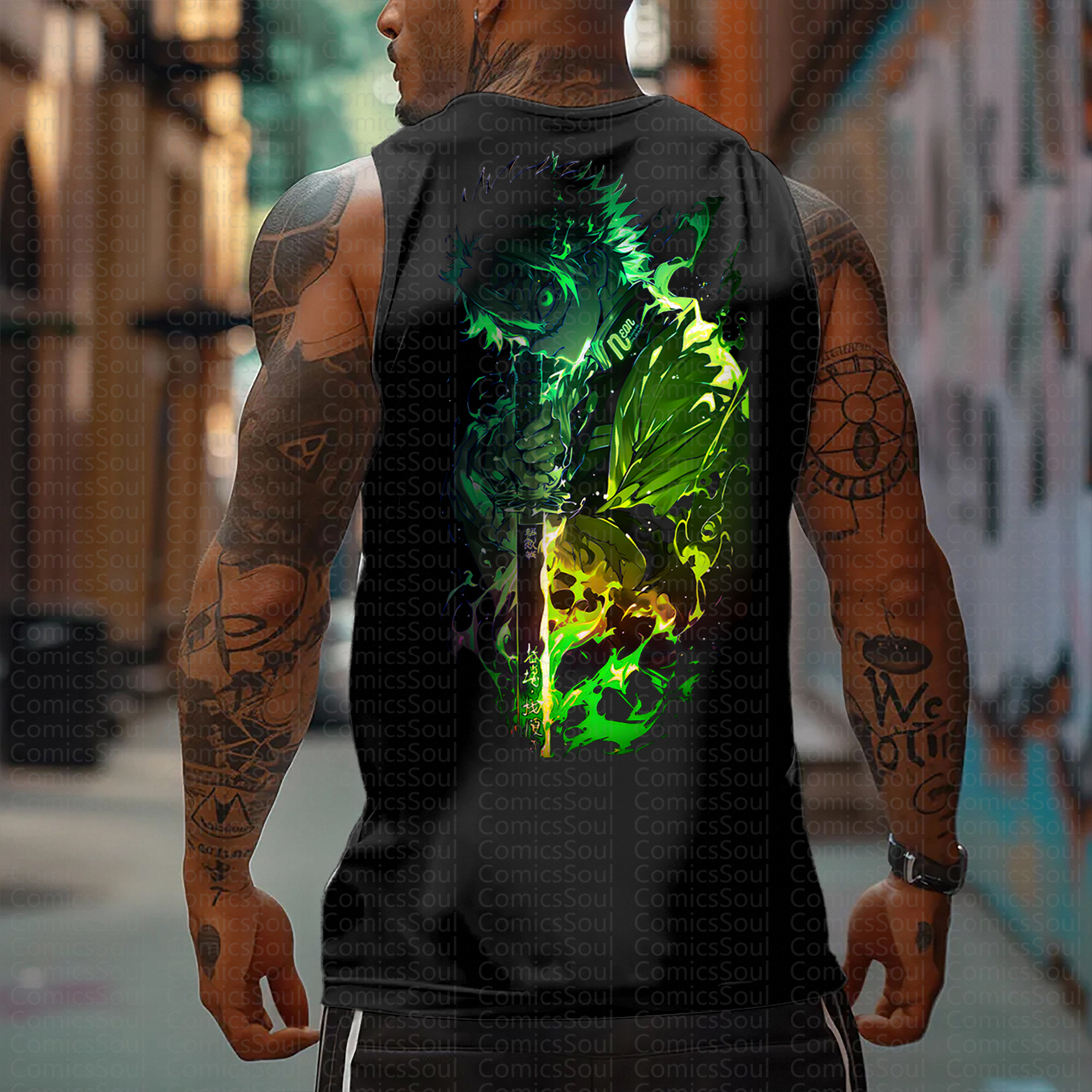 Unisex  Casual Anime  Tank Top