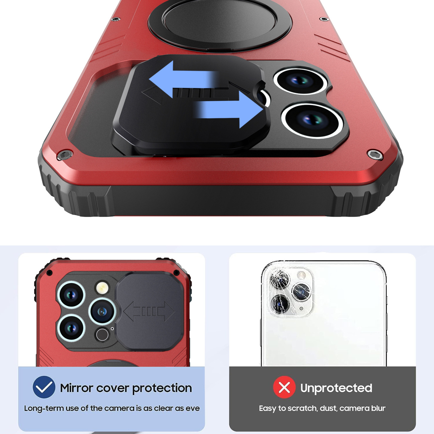 Luxury Magsafe Phone Case with Lens Protection & Magnetic Bracket