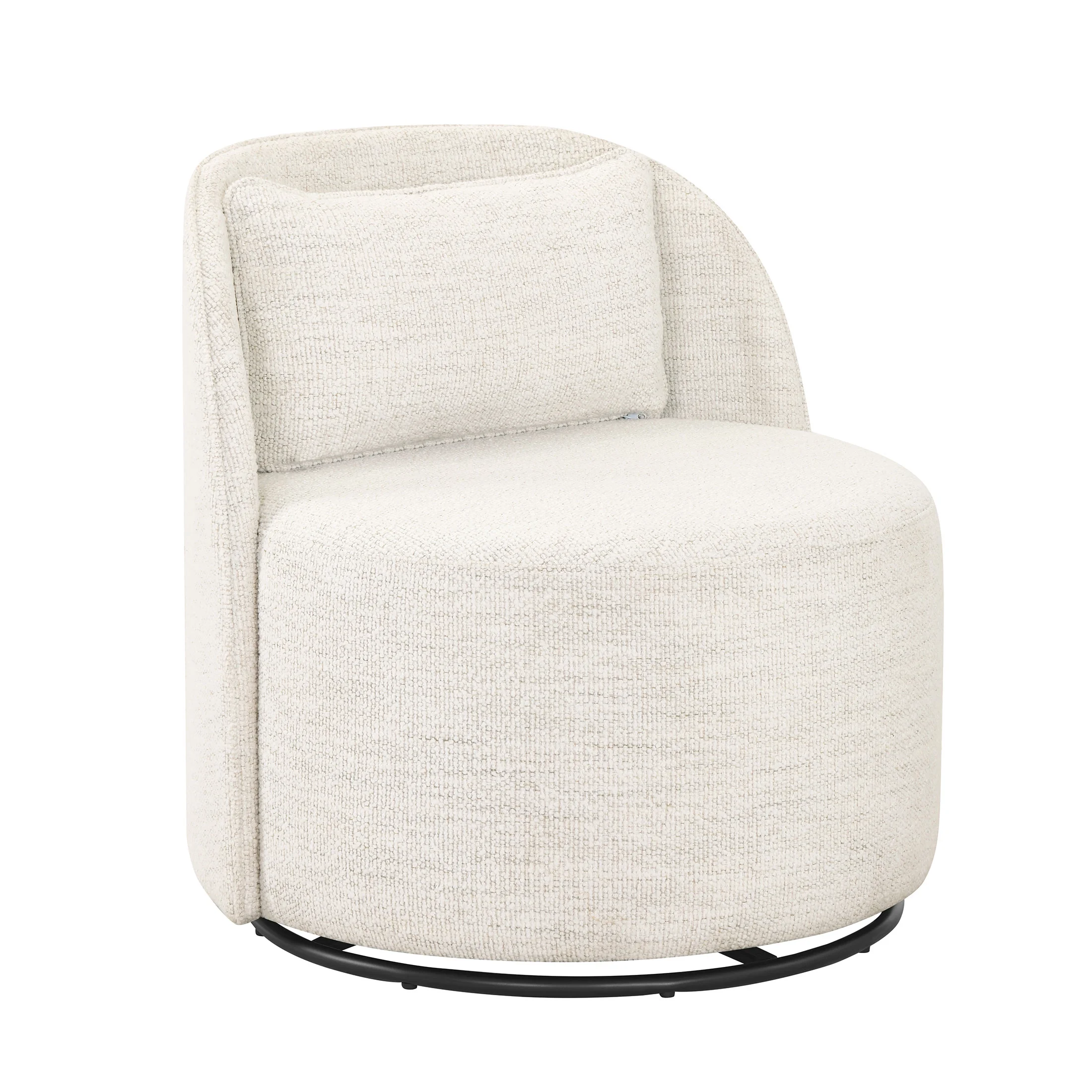 Better Homes & Gardens Juliet Modern Arch Swivel Accent Chair, Cream Boucle - Image 7