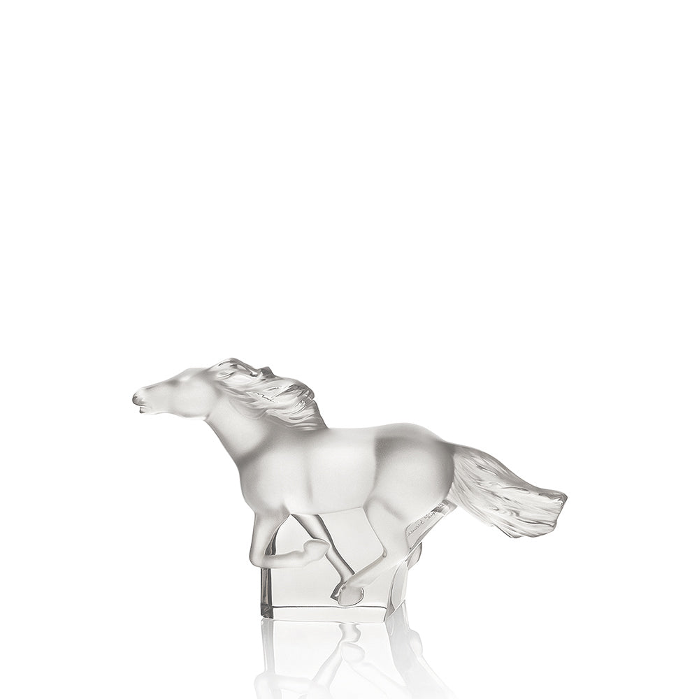 SCULPTURE CHEVAL KAZAK - CRISTAL INCOLORE