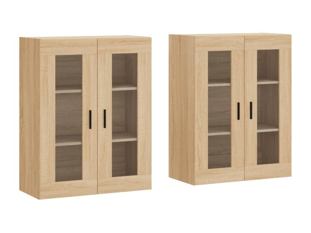 Armarios de pared 2 uds madera de ingeniería roble Cozetiq