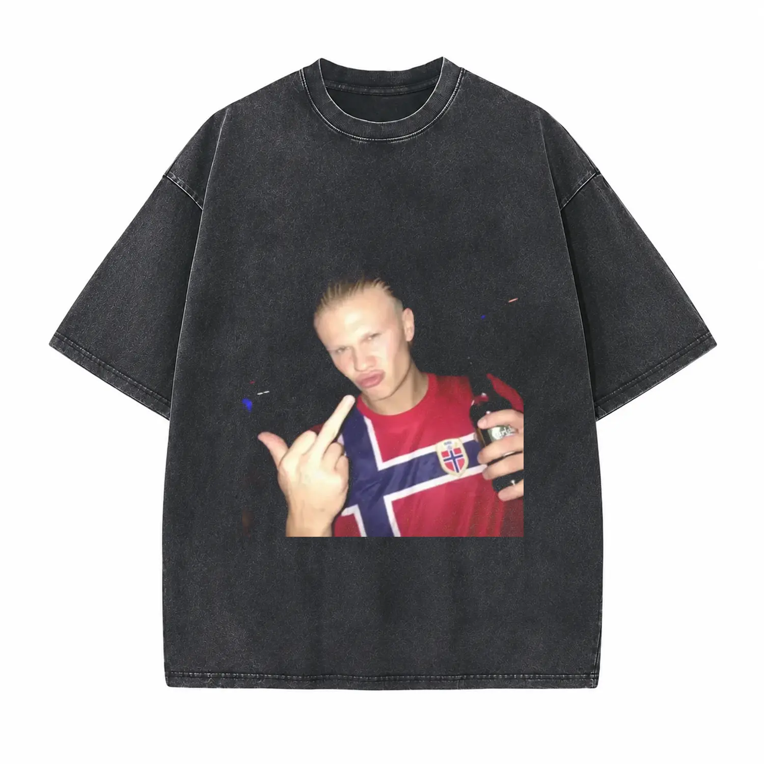 90s Retro Football Culture Graphic Printed Unisex Washed T-Shirt