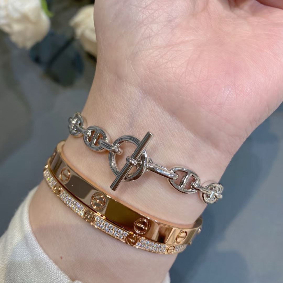 Hermes Chaine D'ancre Enchainee Bracelet Bangle - Original Replica Club