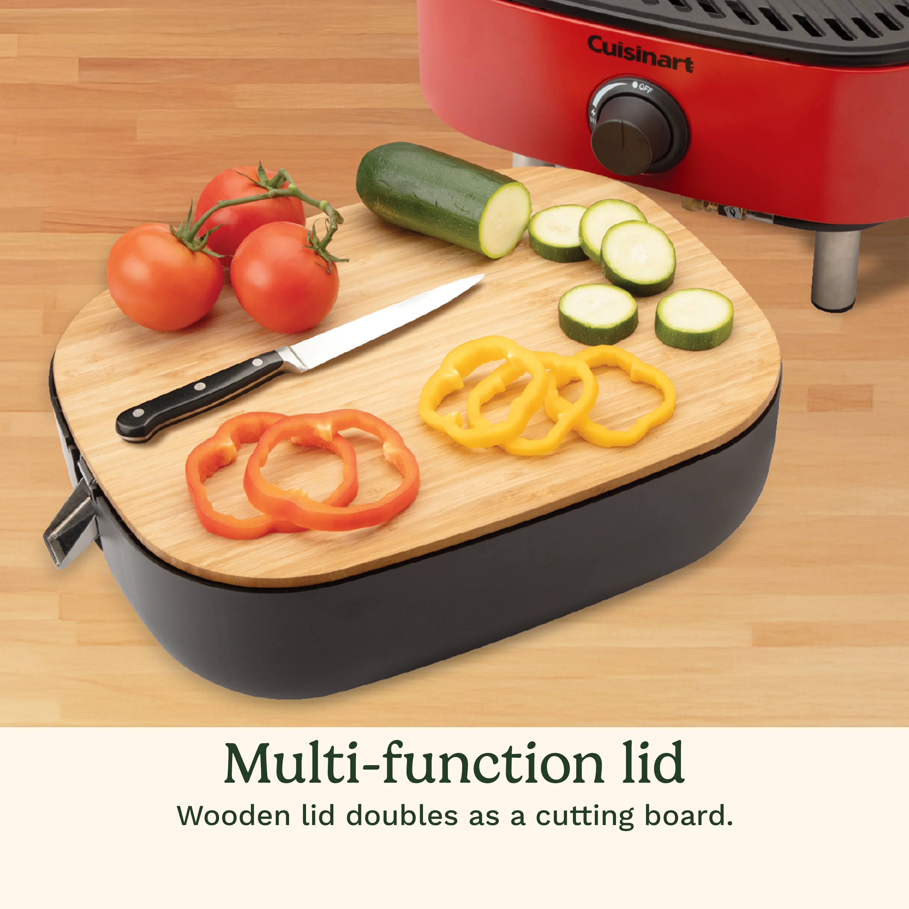 Cuisinart Venture? Portable Gas Grill, Small Camping Grill with Cutting Board and Handle - Image 4