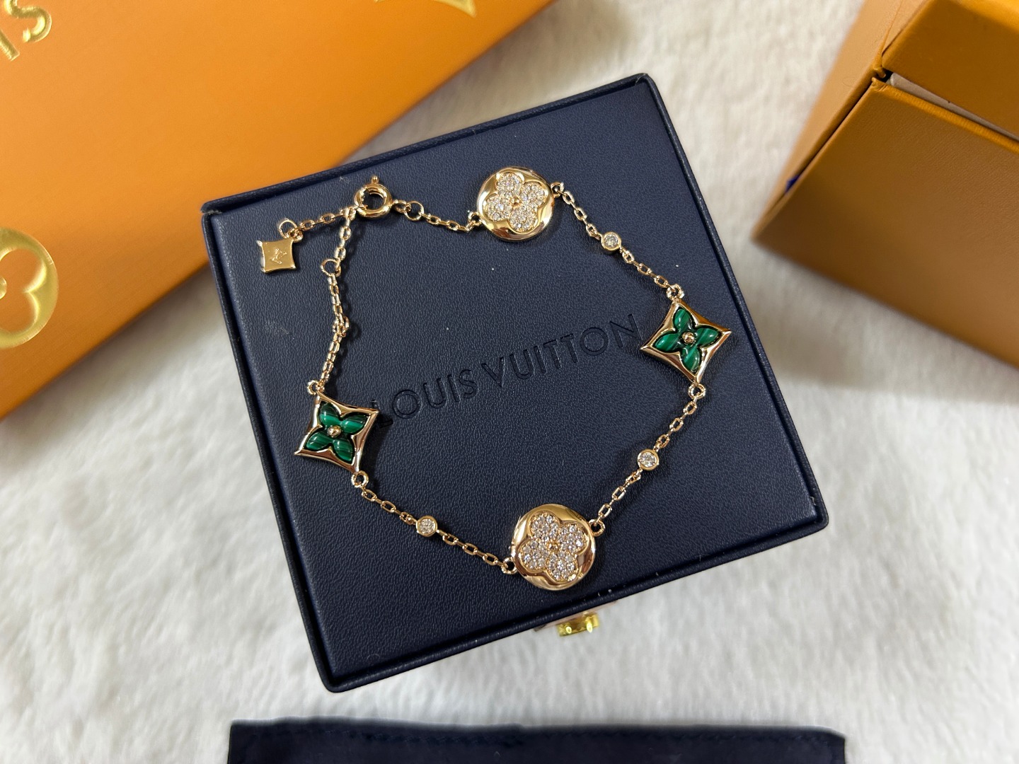 Louis Vuitton Malachite Color Blossom Bracelet - Original Replica Club