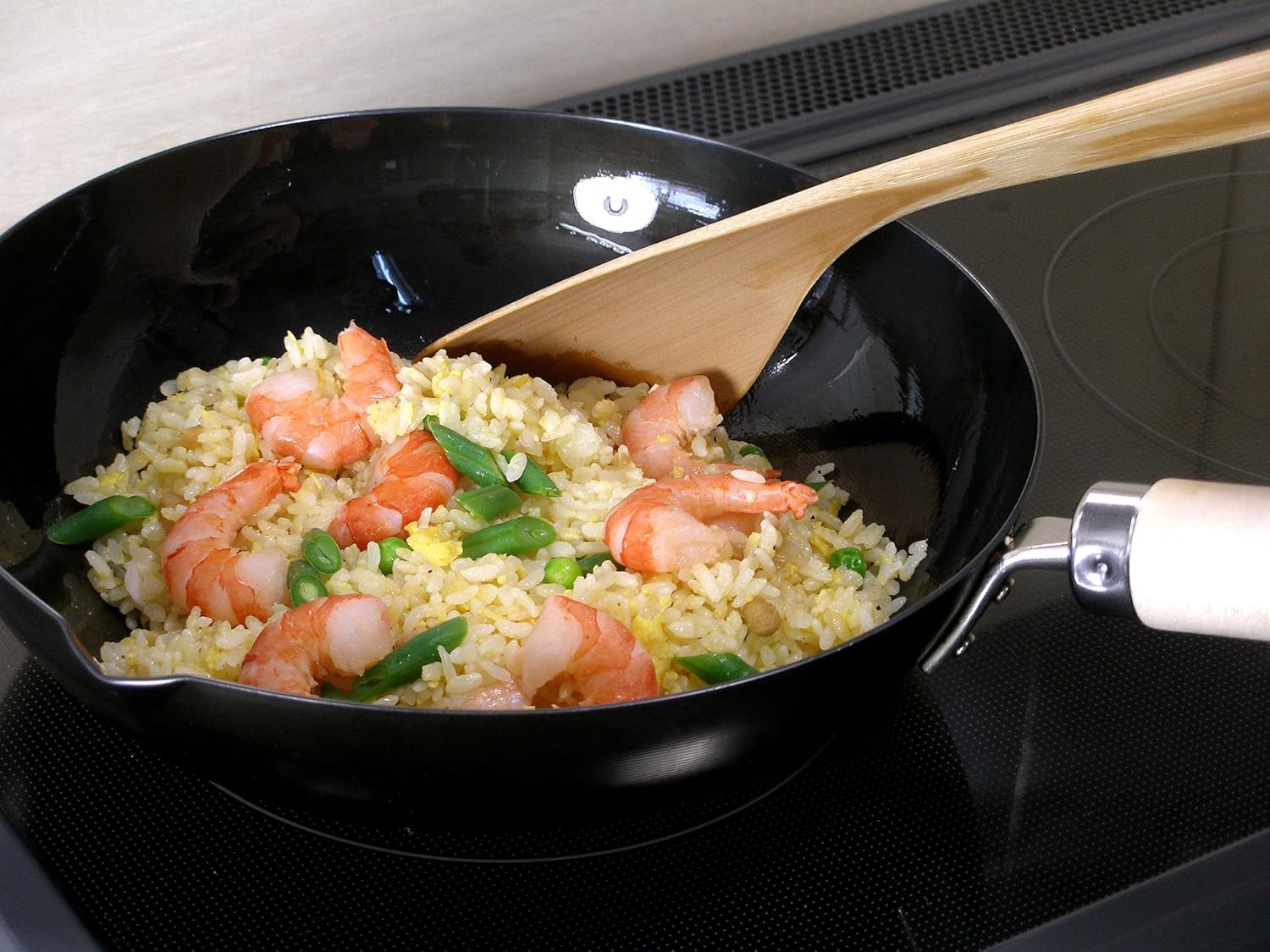 River Light Iron Frying Pan, Extreme Japan, 11.8 inches (30 cm), Induction Compatible, Made in Japan, Wok