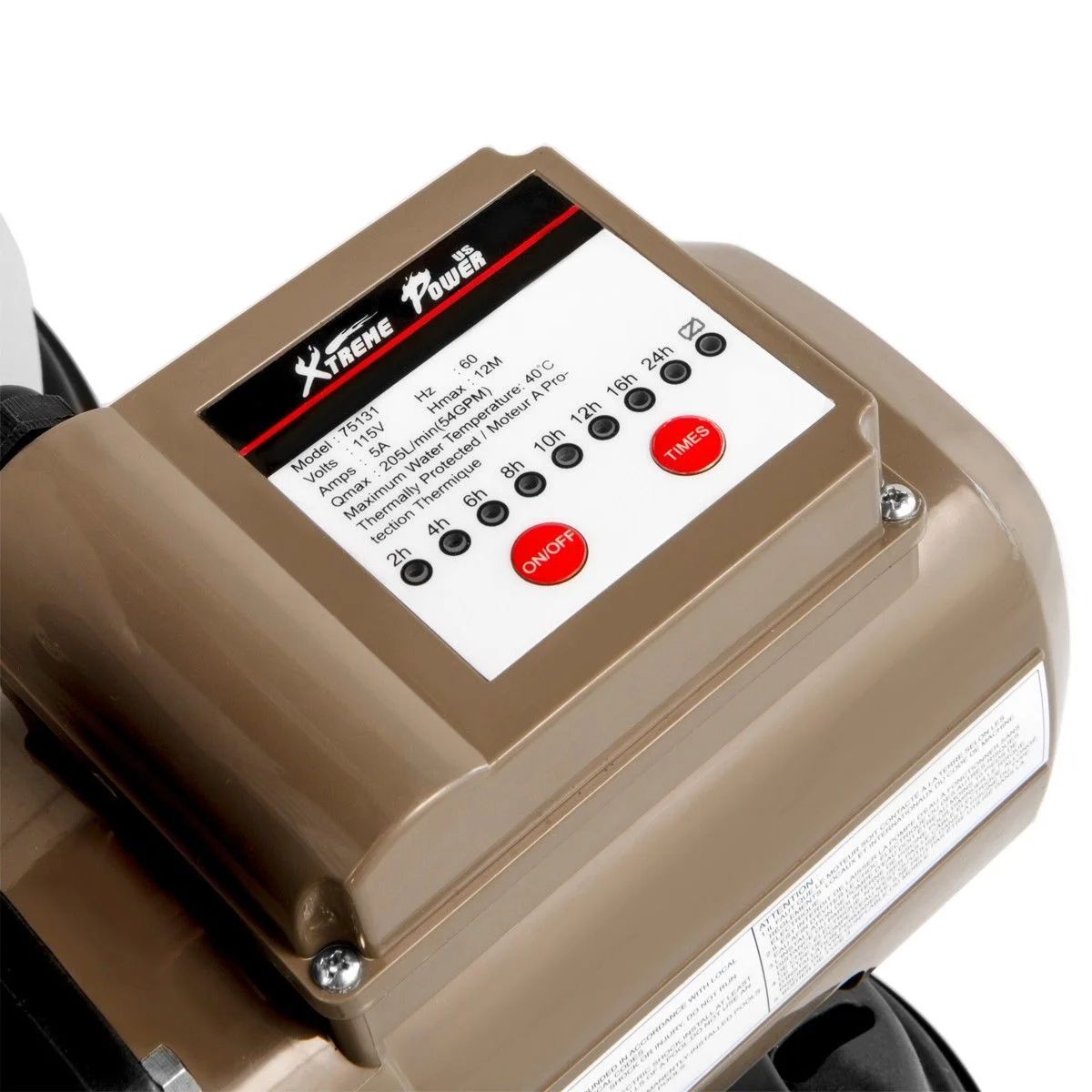 XtremepowerUS Sand Filter Pump for Above Ground Pool, 2400 GPH Pool Filter Pump, 7-Way Valve - Image 12