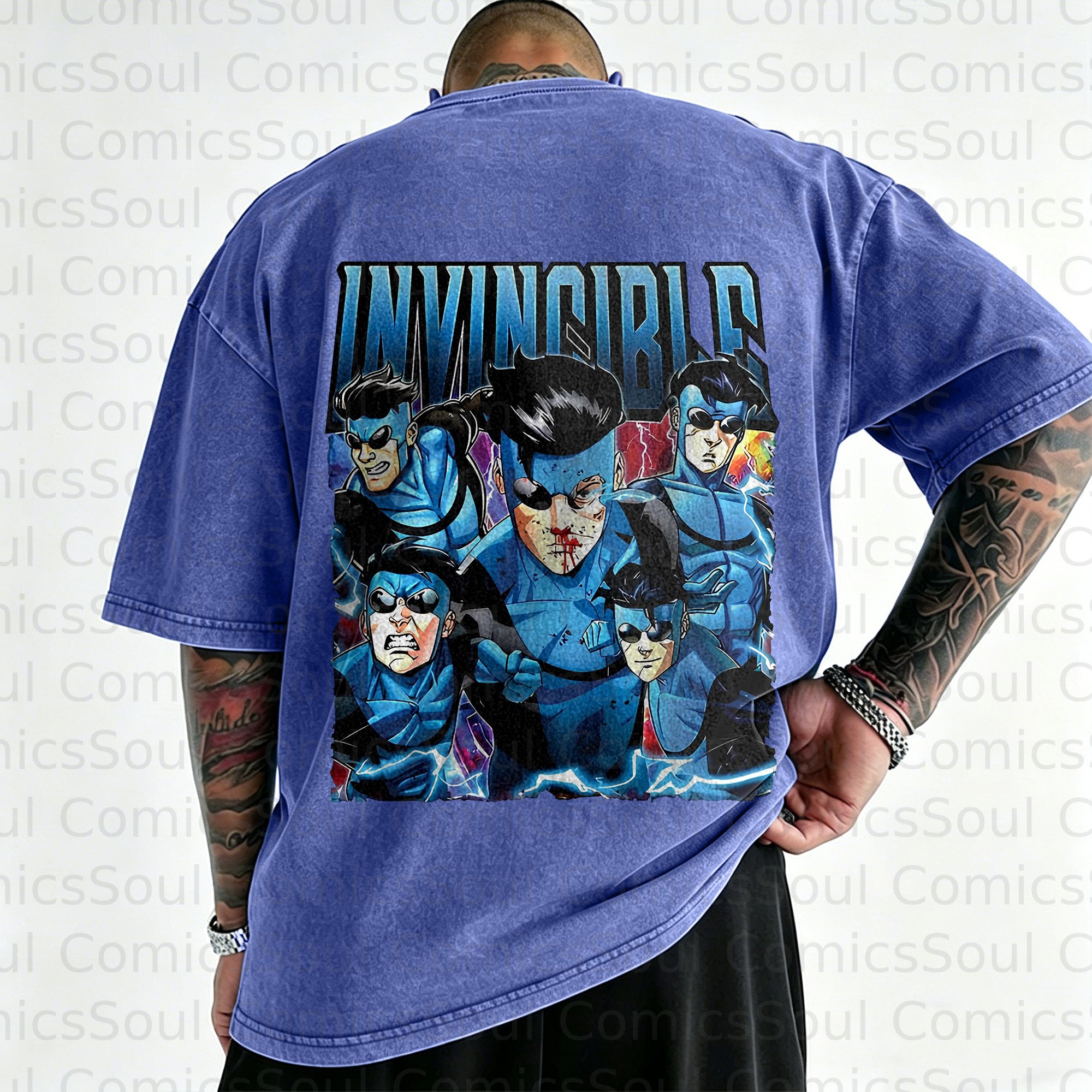 Unisex Anime Inspired Vintage Washed T-Shirt