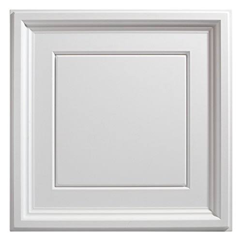 Genesis Icon Coffer White 12 in. x 12 in. Lay-In Ceiling Tile Sample(White)