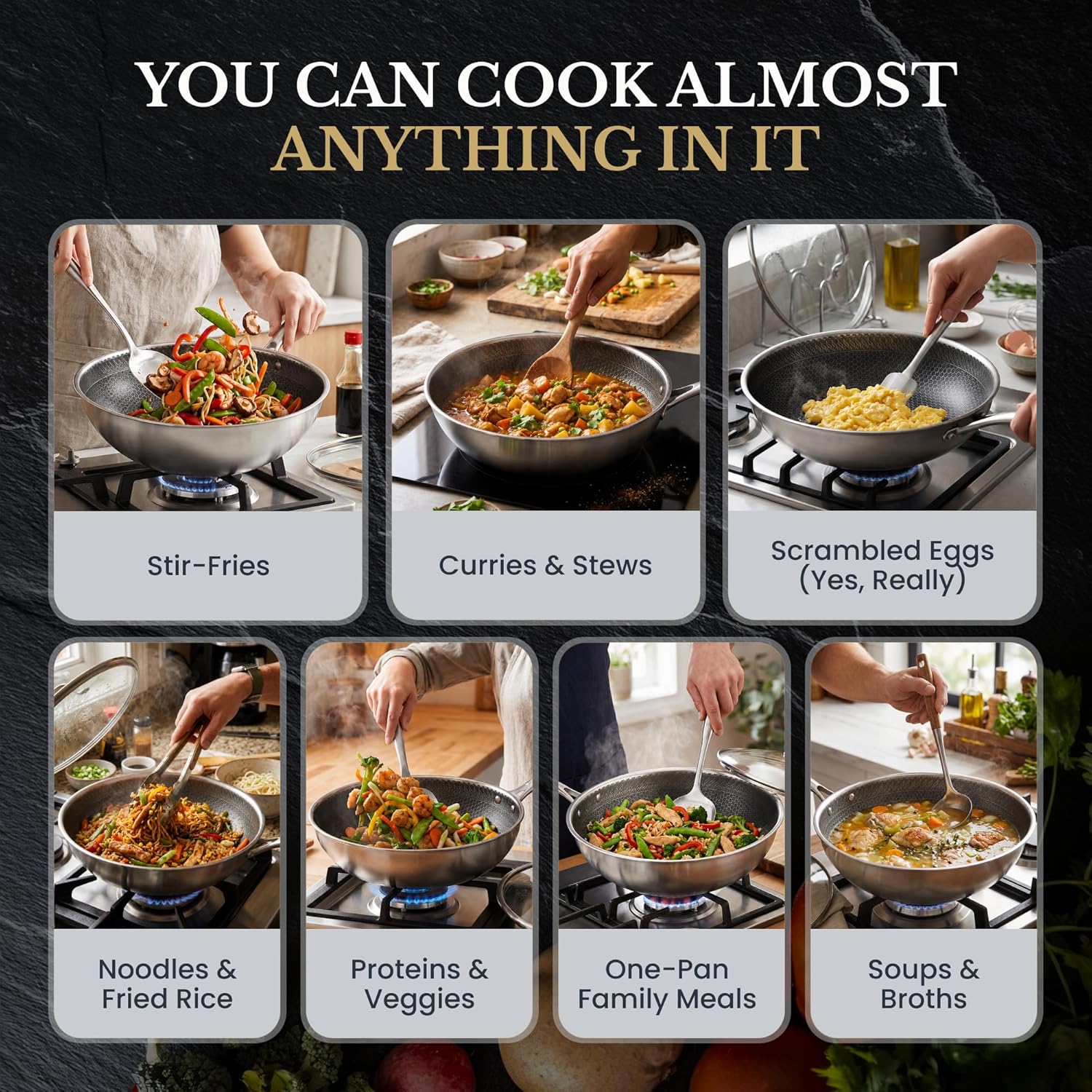 Woks & Stir-Fry Pans Nonstick 11