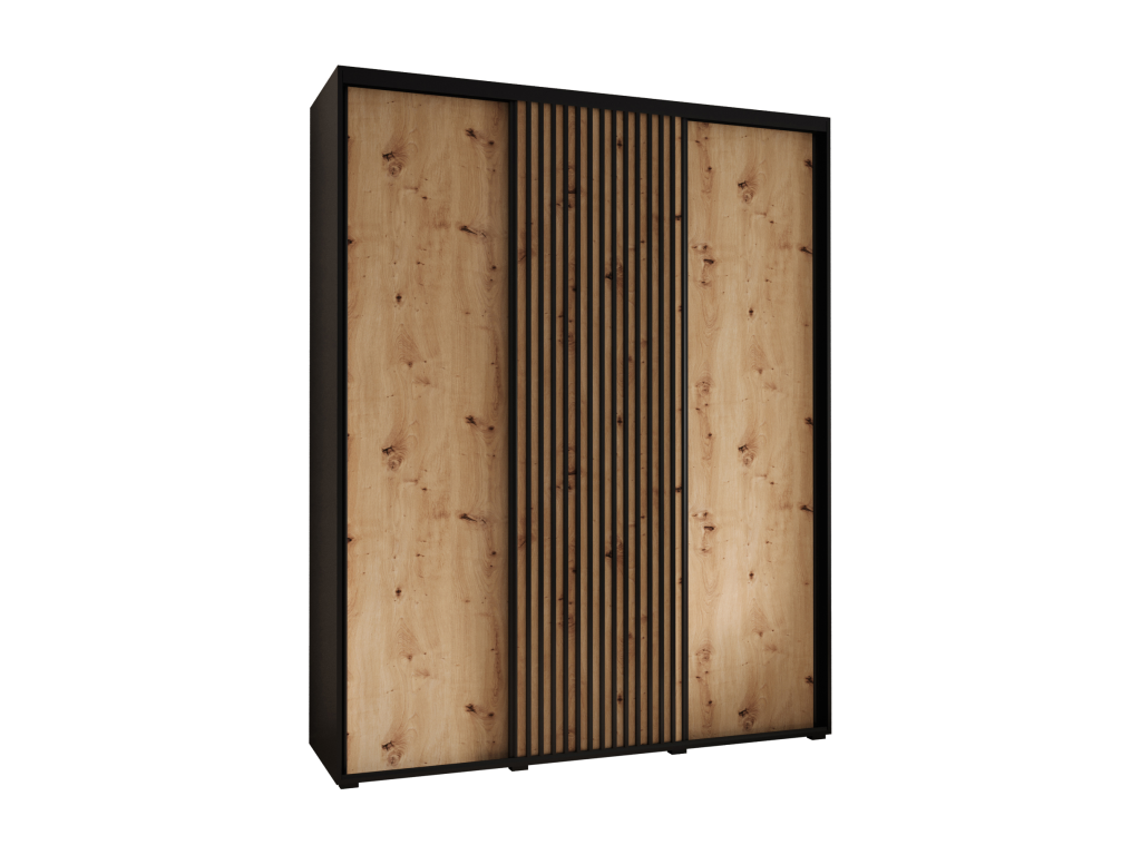 ARMARIO Confortzx 1 DE PUERTAS CORREDERAS 205 - 2/190/45 3 puertas negro/artisan