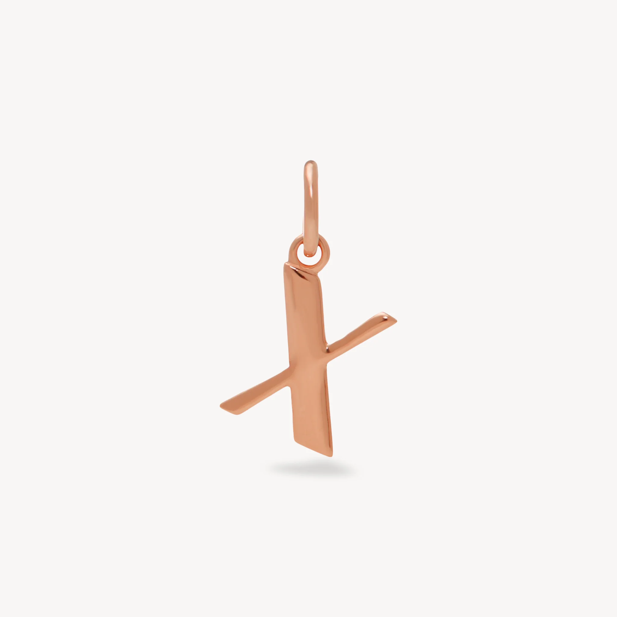 14k Rose Gold Vermeil Letter Charm