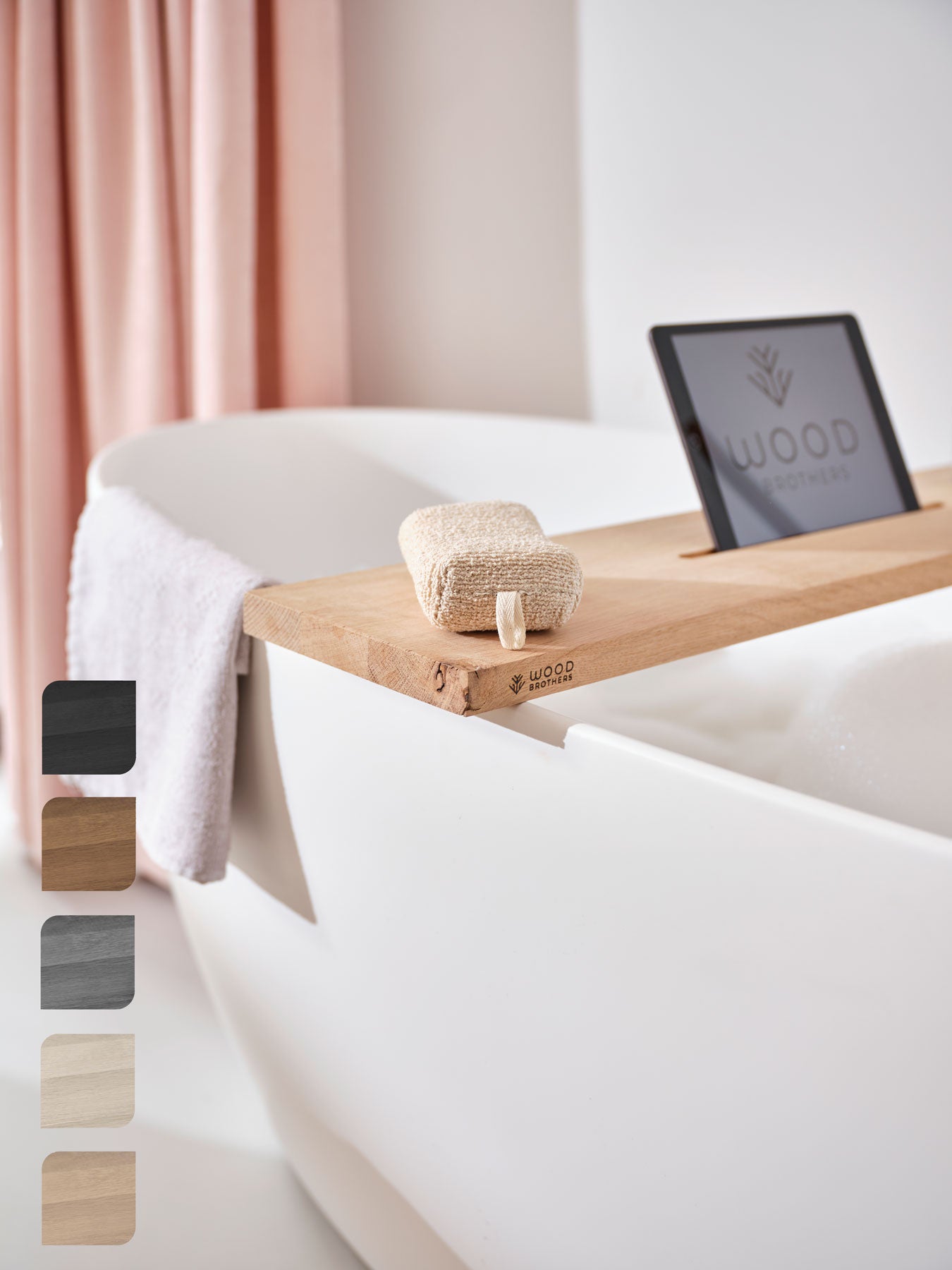 Badplank eiken naturel recht 95 x 20 cm - 25 mm