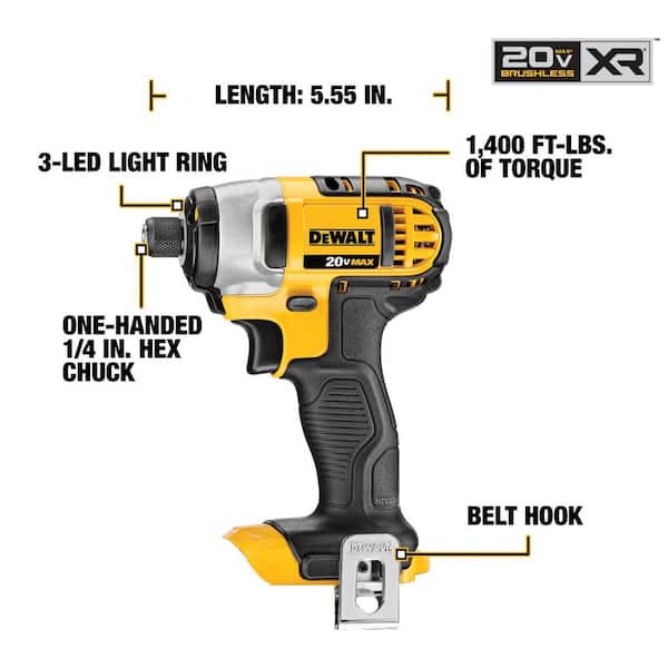 20V MAX Cordless 7 Tool Combo Kit with TOUGHSYSTEM Case, (1) 20V 4.0Ah Battery and (2) 20V 2.0Ah Batteries - Image 5
