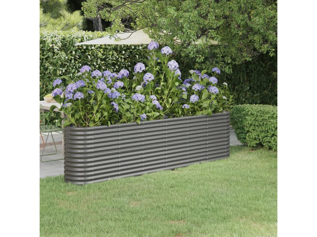 Decoratodo acero recubrimiento polvo gris 260x40x68 cm