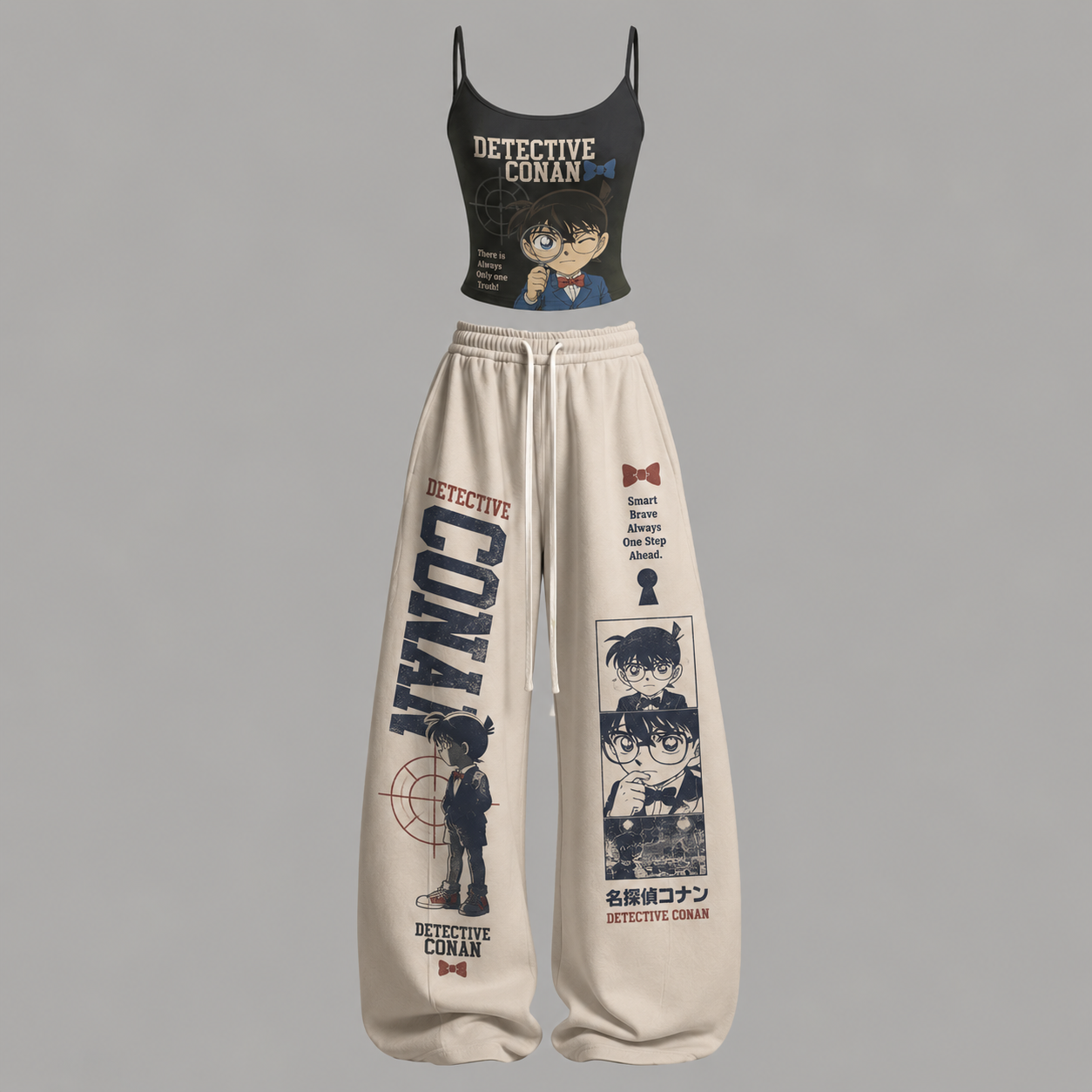 Detective Conan Top & Elasticated Trousers Two-Piece Set