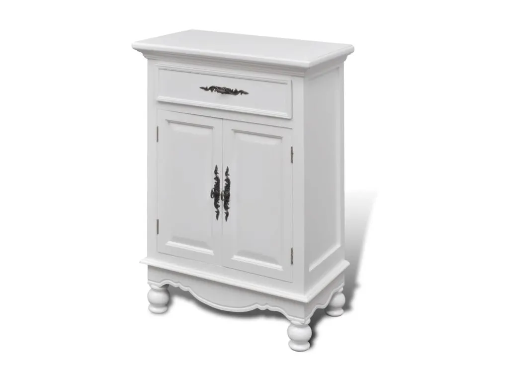 Armario con 2 puertas y 1 cajón Mobtrendy blanco 32005dney