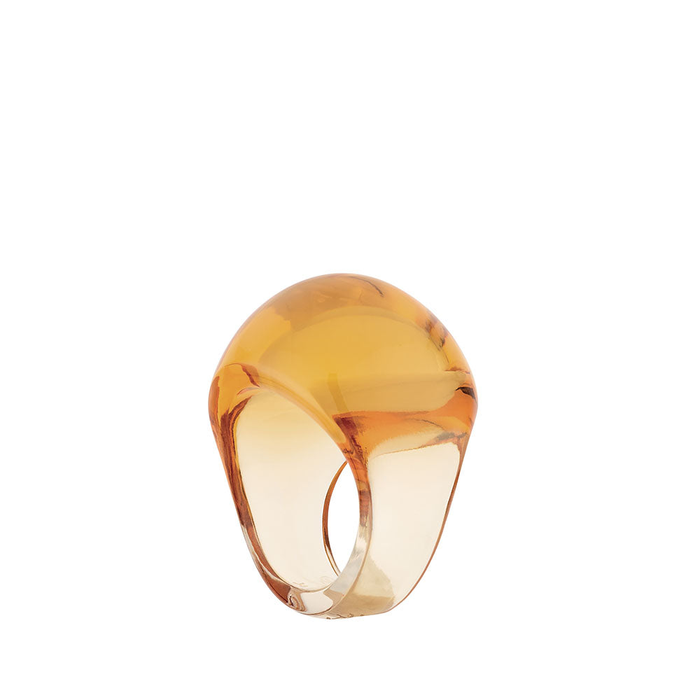 BAGUE CABOCHON - CRISTAL AMBRE