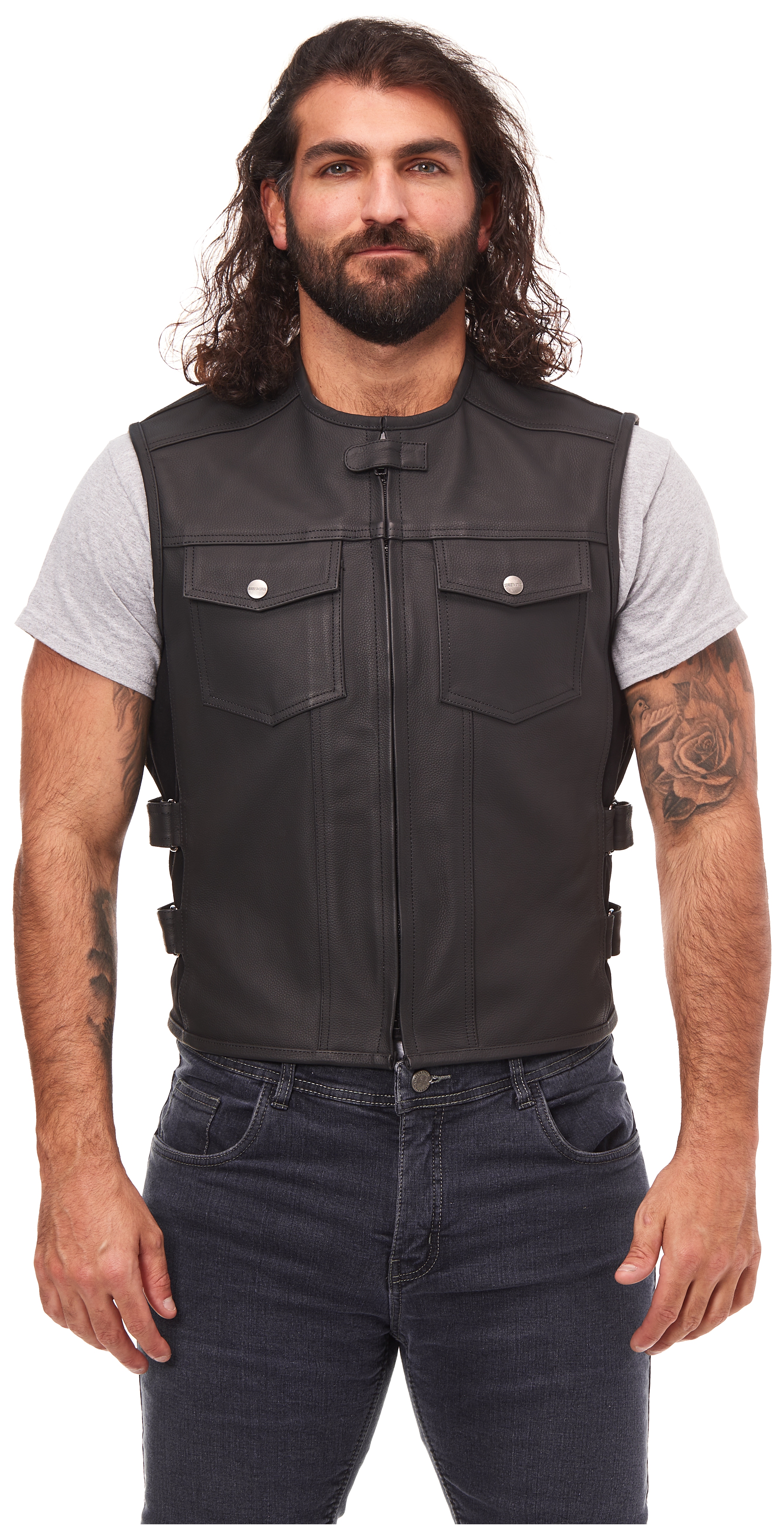 SportsBikeShop Street & Steel Brawler Leather Vest