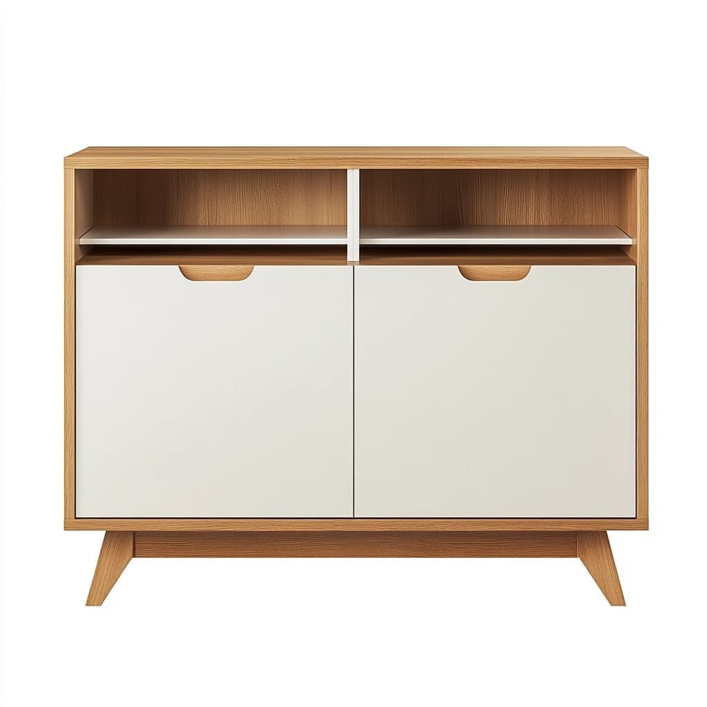 Aparador de madera blanca 85x40x90cm