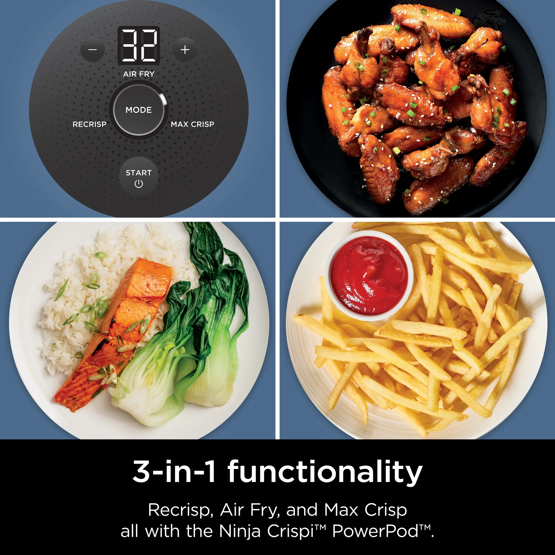 Ninja Crispi 3-in-1 Portable Glass Air Fryer Cooking System, 1500W, 4-Qt & 5-Cup TempWare Glass Containers with Storage Lids, Microwave, Freezer & Dishwasher Safe, White, FN100WH - Image 40
