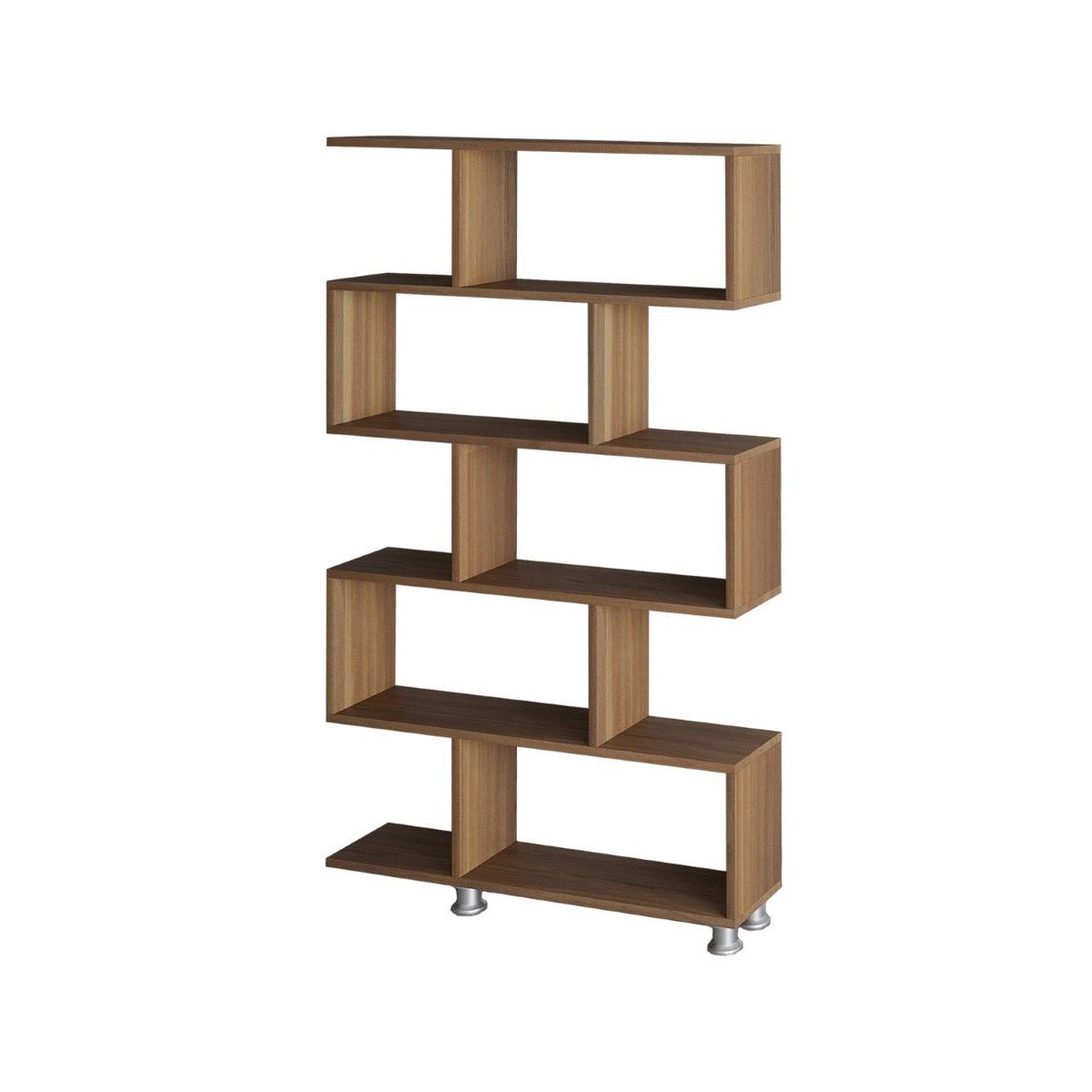 Calicosy - Boekenkast NILÜFER - Walnoot houtdecor - H156 cm