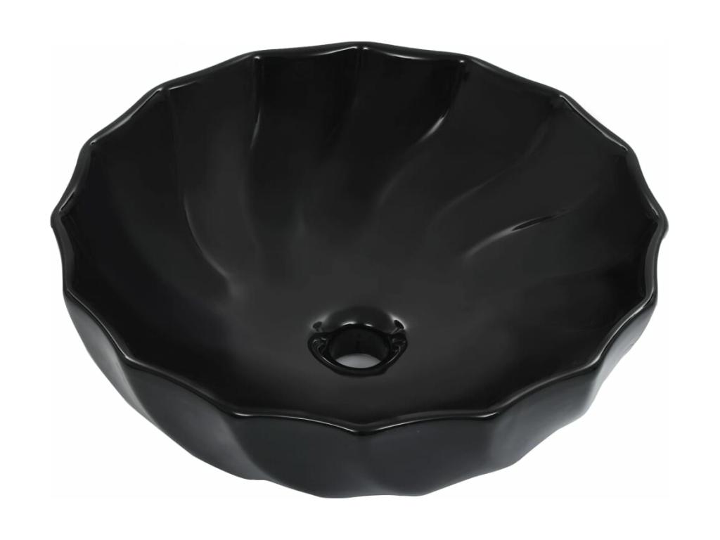 Lavabo Pratcas 46x17 cm Cerámica Negro