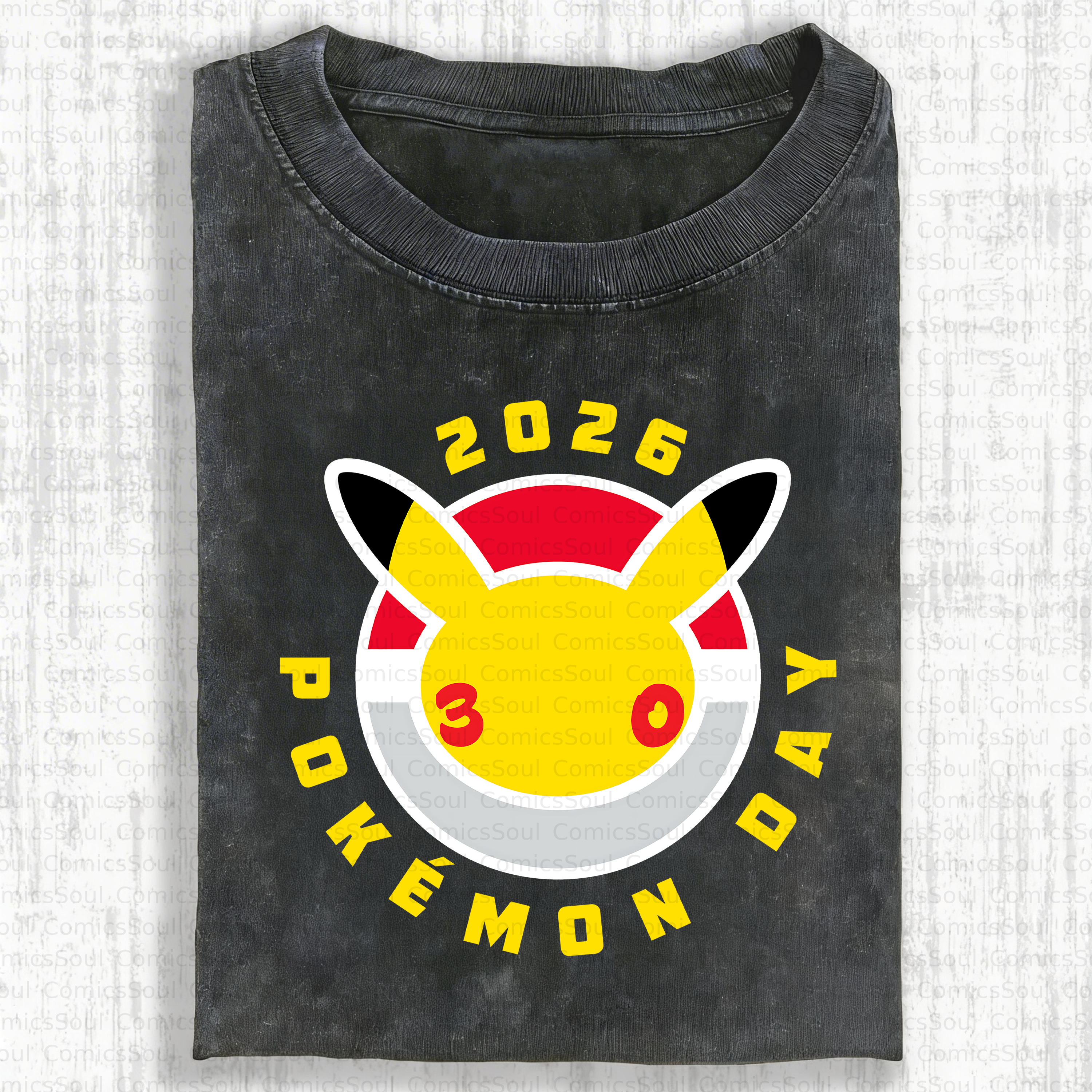 Unisex Anime Inspired Vintage Washed T-Shirt