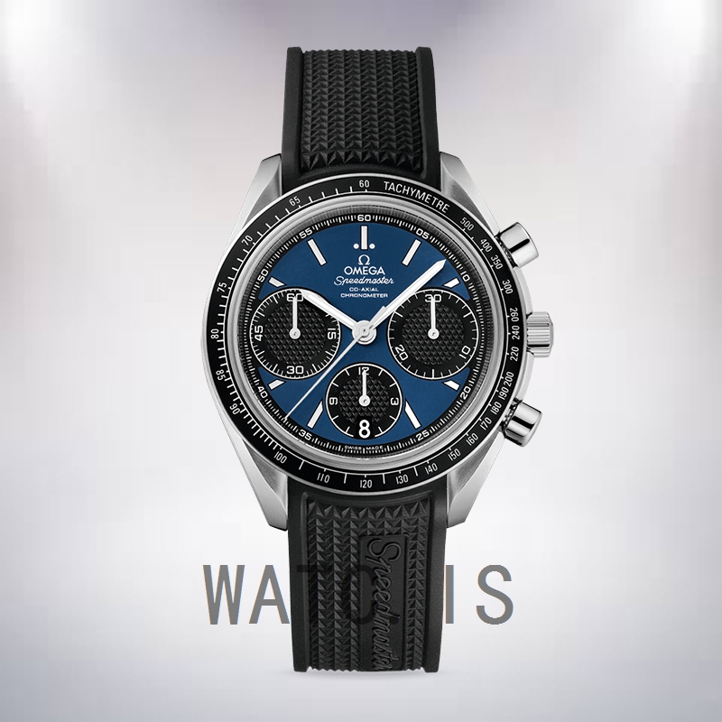 Omega Speedmaster 40mm Men 326.32.40.50.03.001 Blue Dial Rubber Band