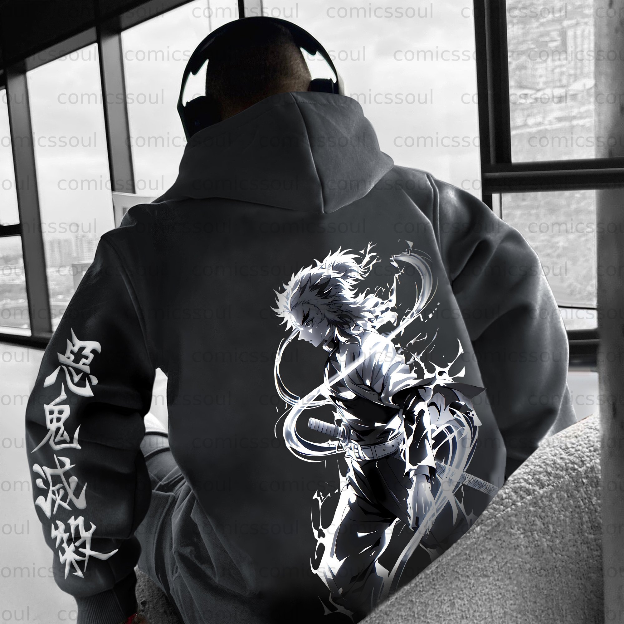 Unisex Anime Graphic Streetwear Vintage Hoodie