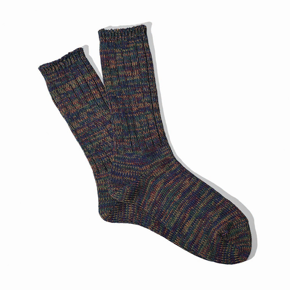 Anonymous ISM - Chaussettes 5 Color Mix Crew - Kaki 69