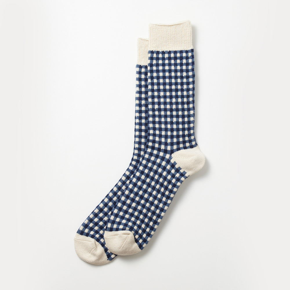 Rototo - Chaussettes Gingham - Marine