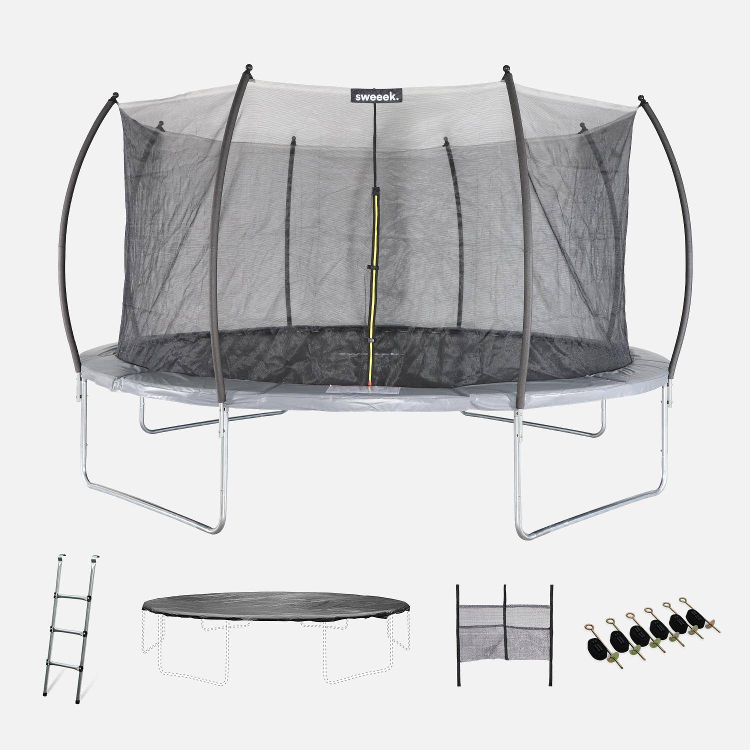 Jupiter Inner XXL - Cama elástica red interior con pack de accesorios, 490cm