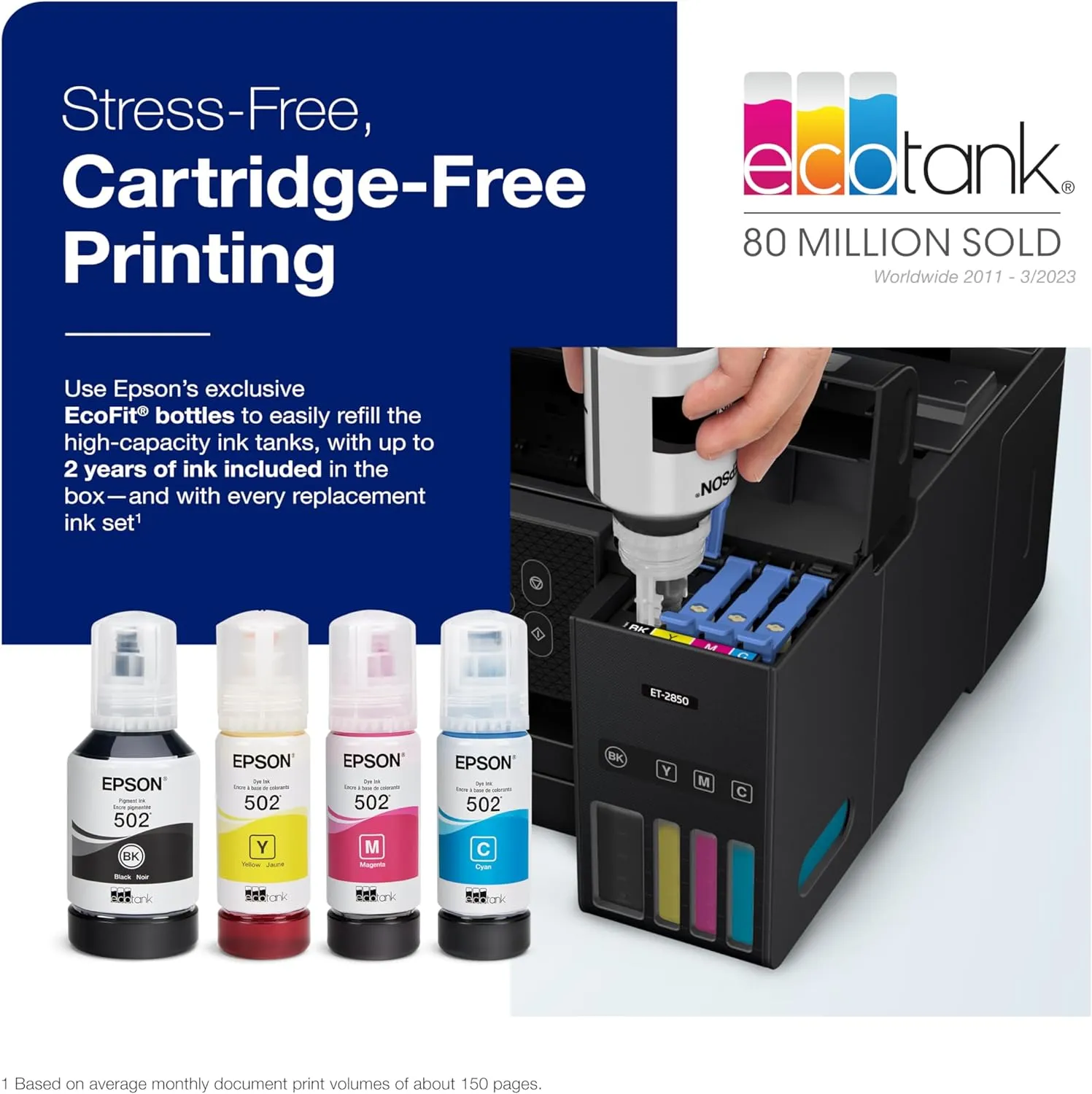 Epson EcoTank ET-4800 Wireless All-in-One Inkjet Printer, White - ET-4800 - Image 5 Epson EcoTank ET-4800 Wireless All-in-One Inkjet Printer, White - ET-4800 - Image 5