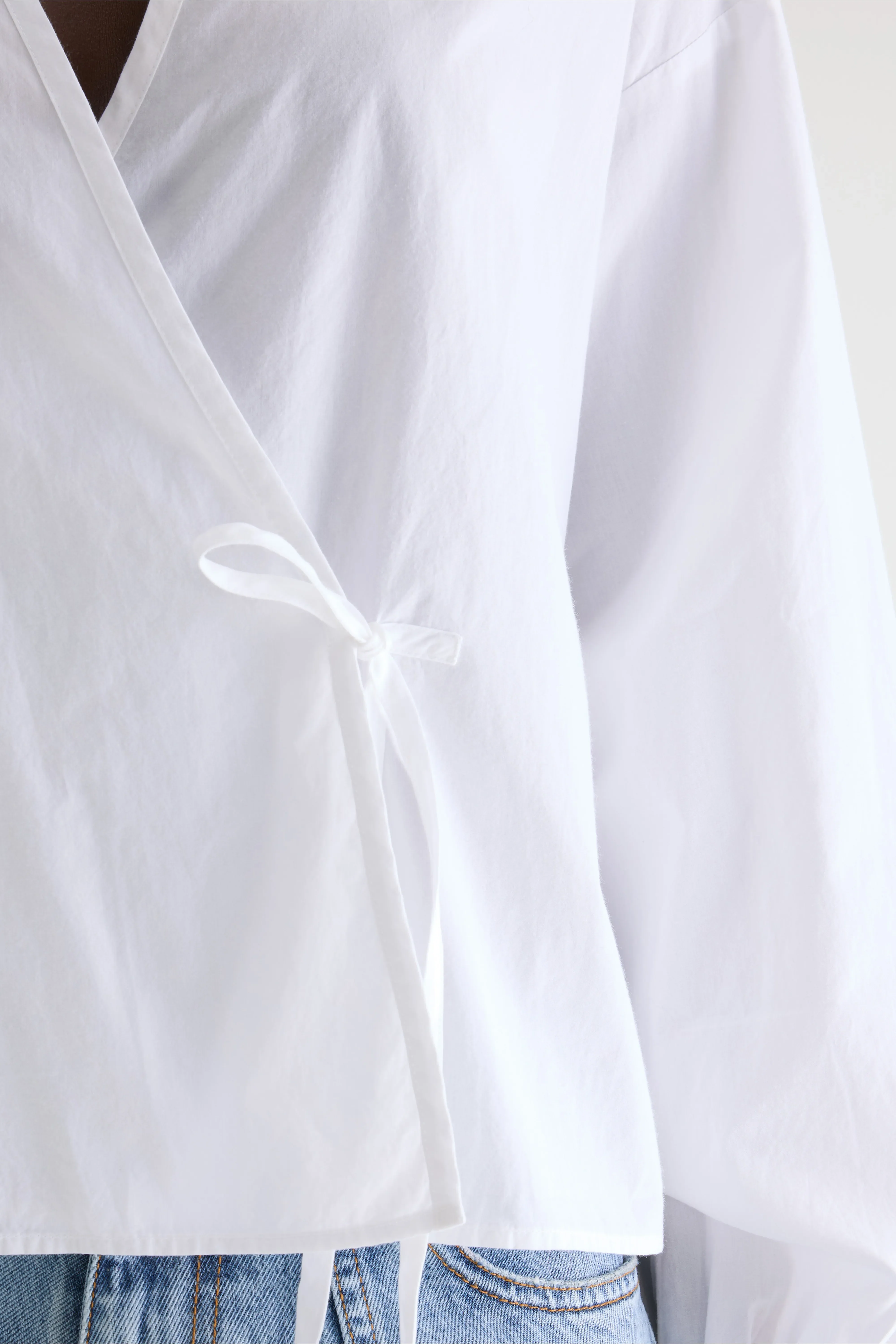 Bellerose Collin wrap-front blouse (261 / W / WHITE)