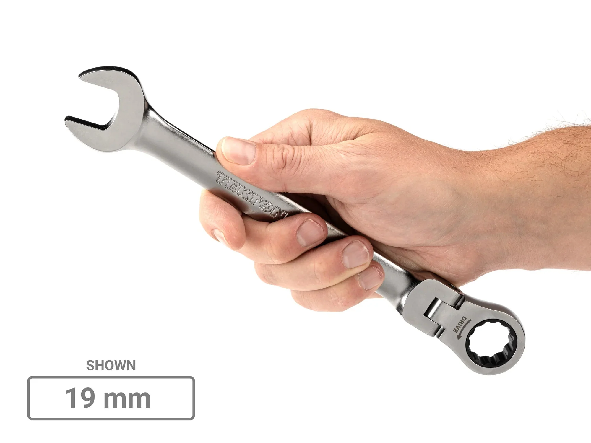 TEKTON Flex Head 12-Point Ratcheting Combination Wrench Set, 14-Piece (6-19 mm) - WRC95302 - Image 6 TEKTON Flex Head 12-Point Ratcheting Combination Wrench Set, 14-Piece (6-19 mm) - WRC95302 - Image 6