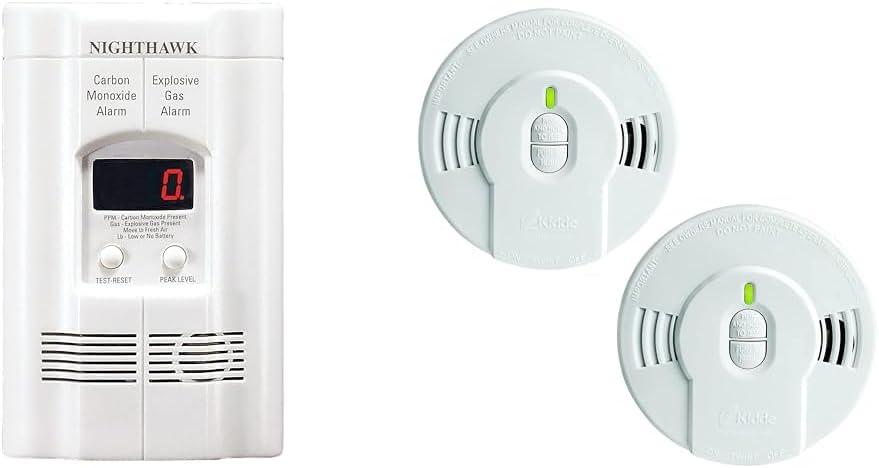 WAYFAIR Kidde Carbon Monoxide Detector & Smoke Detector, 10-Year Battery, LED Indicators, Replacement Alert, Test-Reset Button, 2 Pack