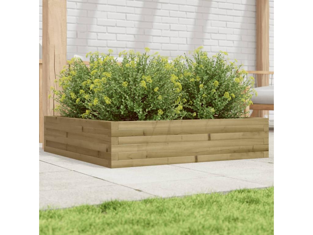 Decoratodo madera de pino impregnada 100x100x23 cm
