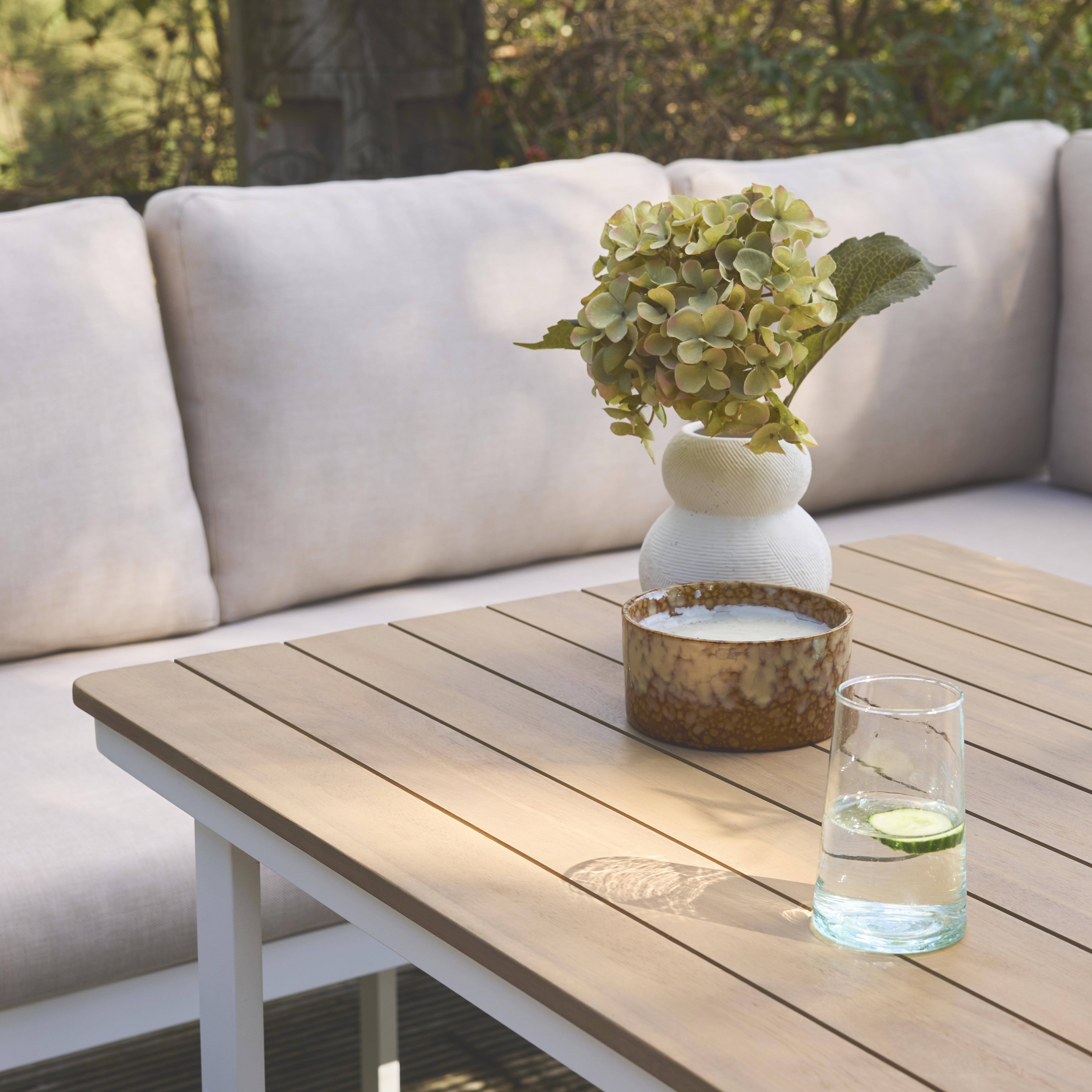 Pampas - Conjunto de jardín en madera de acacia y aluminio de 8 plazas