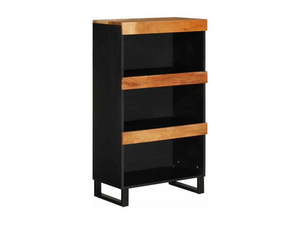 Armario auxiliar madera maciza de acacia 60x33x107 cm