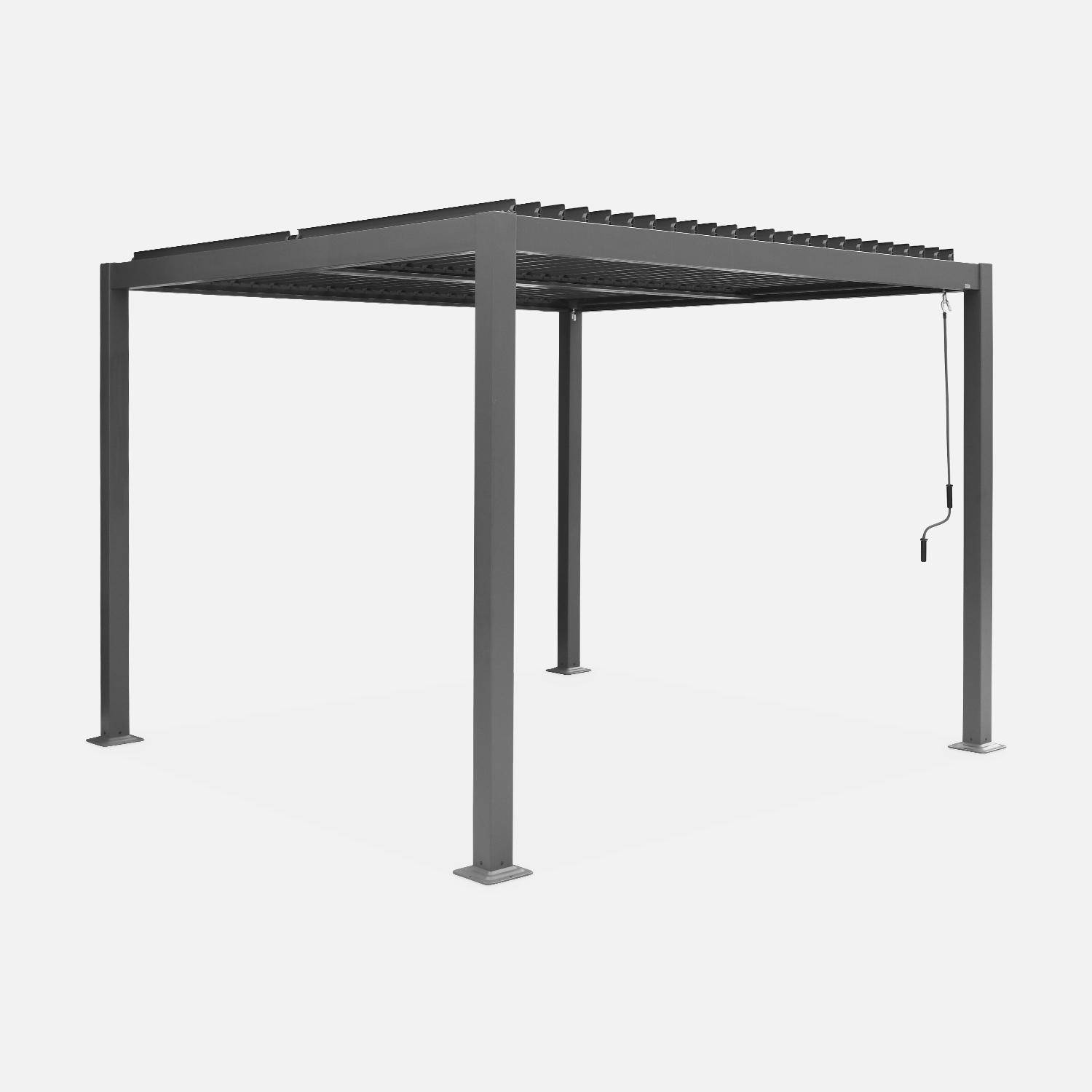 Palace 3x3m - Pérgola bioclimática 3x3m de lamas de aluminio y acero