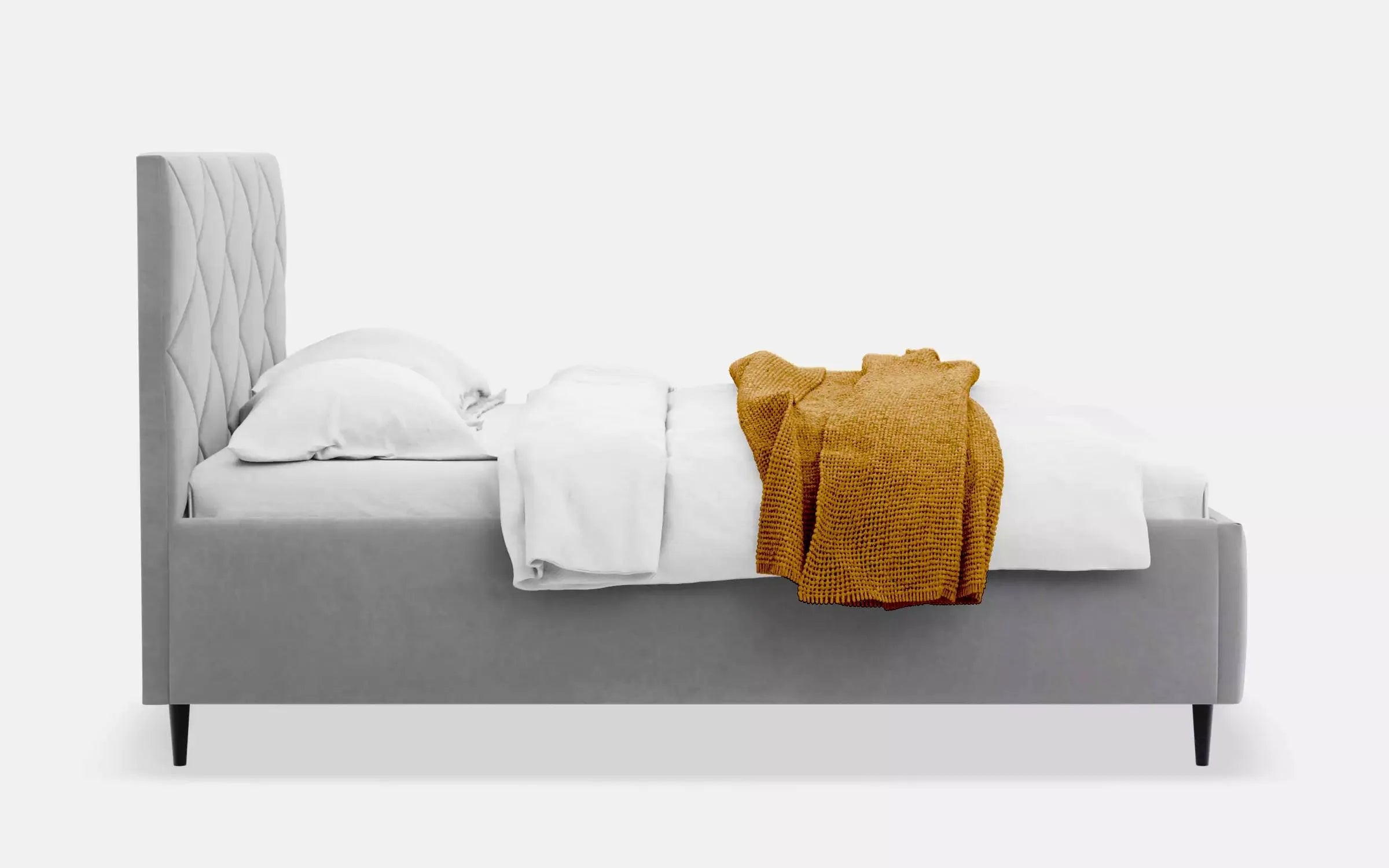 Blokker Beau Tweepersoonsbed 180 x 200 cm - Lichtgrijs